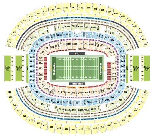 AT&T Stadium Big 12 Seating Chart
